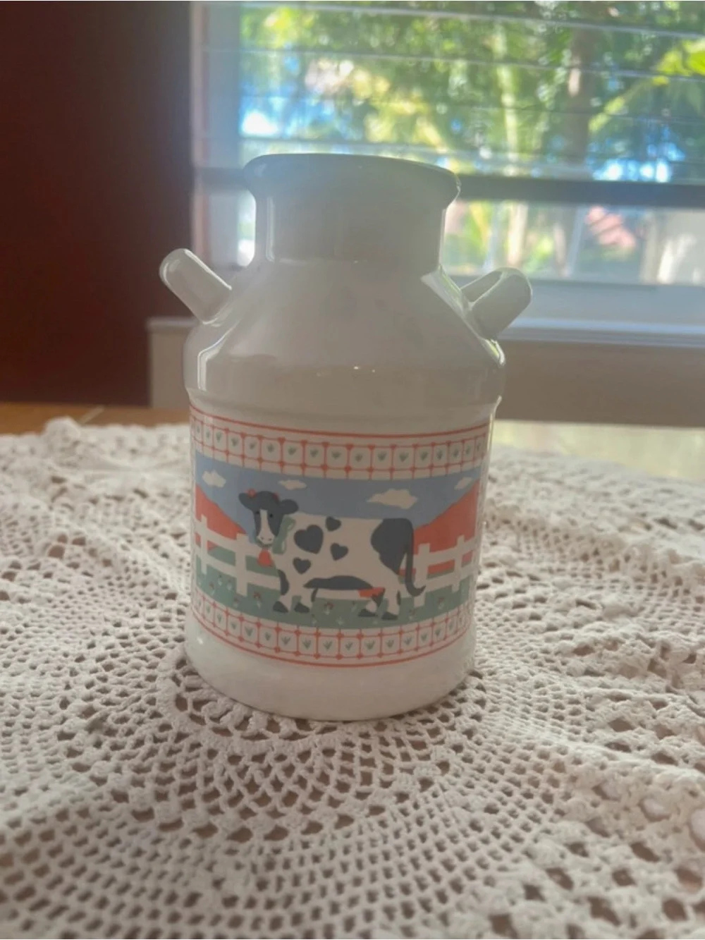 Vintage himark cow milk jug